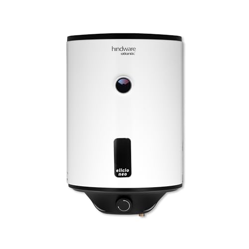 Hindware Atlantic Elicio Neo 15L, 2Kw, Glasslined Coated Tank, Storage Wall Water Heater, White