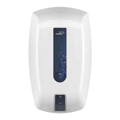 V-Guard Zio Instant Geyser 5 Litre with Advanced 4 Layer Safety | 3000 W Powerful Heating | Superior Energy Efficiency | Suitable for Kitchen & Bathroom | 2 Year Warranty | White-Blue,Wall