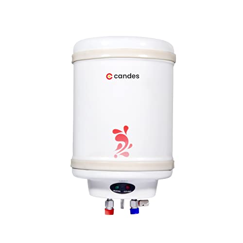 Candes 10 Litre Perfecto 5 Star Rated Automatic Instant Storage Electric Water Heater with Special Metal Body Anti Rust Coating With Installation Kit, 2KW Geyser (Ivory)