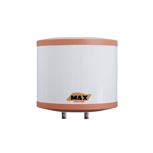 Cascade Max 10 Ltrs Storage Water Heater (Geyser) White, with Dual Mounting Options and FREE Installation | Space Saving Design | High Performance | 8 bar Pressure Compatible