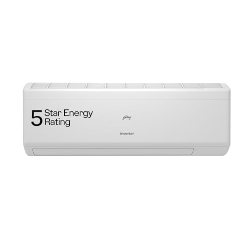 Godrej 1.5 Ton 5 Star, 5 Years Comprehensive Warranty, 5-In-1 Convertible Cooling, Inverter Split AC (Copper, Heavy Duty Cooling at 52°C, 2024 Model, AC 1.5T EI 18IINV5R32 WYS, White)