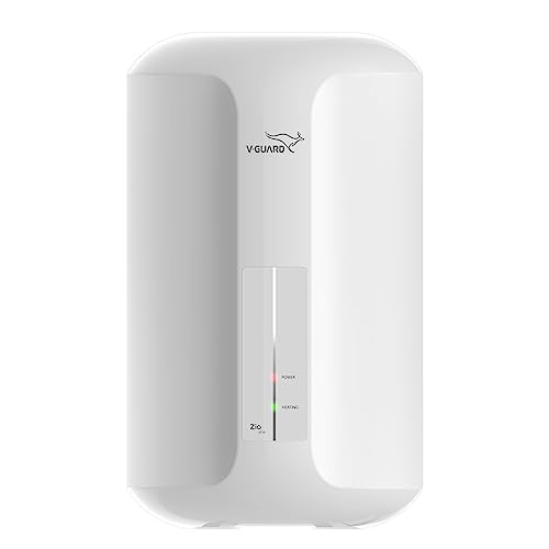V-Guard Zio Plus Instant Geyser 3 Litre with Advanced 4 Layer Safety | 3000 W Powerful Heating | Superior Energy Efficiency | Suitable for Kitchen & Bathroom | White,Wall
