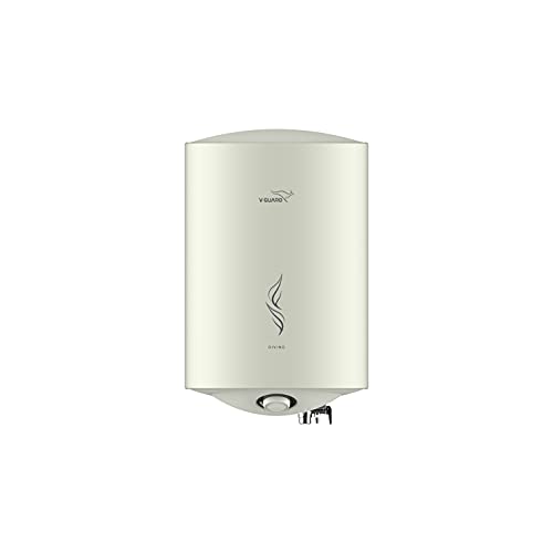 V-Guard Divino 5 Star Rated 6 Litre Storage Water Heater (Geyser) with Advanced 4 Level Safety, White