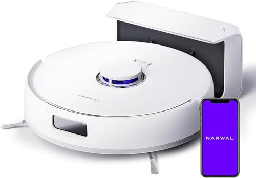 NARWAL Freo X Plus 2-in-1 Robotic Vacuum Cleaner & Mopping, 7 Weeks Storage, 7800Pa Suction, Certified Zero Tangle Brush, 5200 mAH Battery, 3D Floor Mapping, Works with Alexa APP, 2024 Model