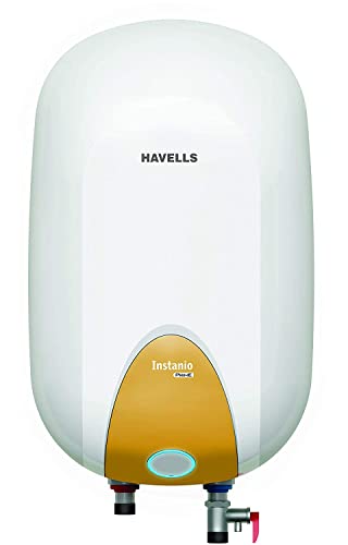 Havells Instanio Prime 25 Litre Storage Water Heater | Glass Coated Tank, Heavy Duty Anode Rod For Rust Protection | Warranty: 7 Year on Tank, Free Flexi Pipes, Free Installation | (White Mustard)