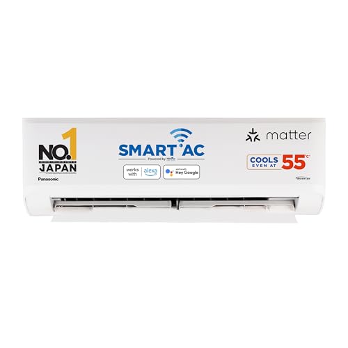 Panasonic 1.5 Ton 3 Star Premium Wi-Fi Inverter Smart Split AC (Matter Enabled, Higher Airflow, Copper Condenser, 7in1 Convertible, True AI, 2-Way, PM 0.1 Filter, CS/CU-SU18AKY3W, White)