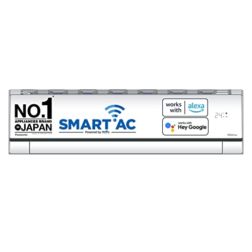 Panasonic 7 in 1 Convertible 1.5 Ton 4 Star Inverter Split Smart AC with Amazon Alexa and Google Assistant Support (2023 Model, Copper Condenser, CS/CU-AU18ZKY4F)