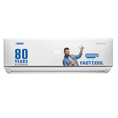 Blue Star 1.5 Ton 5 Star Convertible 5 in 1 Cooling Inverter Split Air Conditioner (IC518YNU, White)