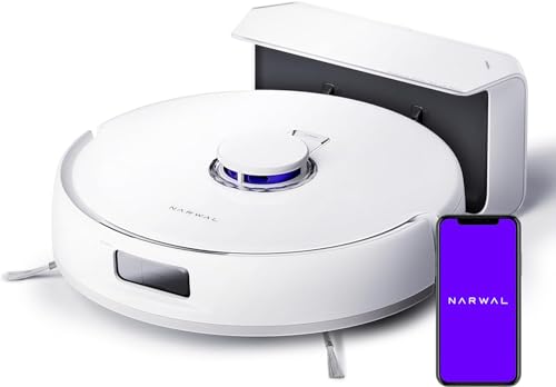 NARWAL Freo X Plus 2-in-1 Robotic Vacuum Cleaner & Mopping, 7 Weeks Dust storage, 7800Pa Suction, Certified Zero Tangle Brush, 5200 mAH Battery, 4843 Sqft mopping, Multi-Floor Mapping, 2024 Model