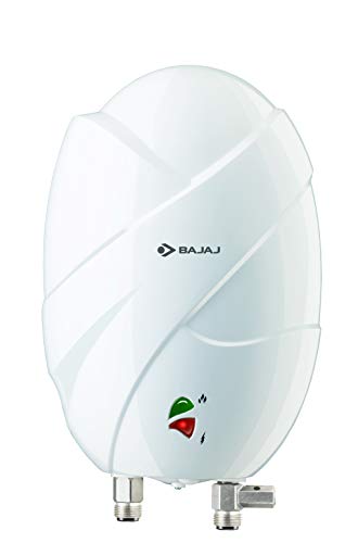 Bajaj Flora 3 Litre Instant Vertical Water Heater | 3KW | Fire Retardant Cable | Multiple Safety Systems | 2 Yr Warranty 【White】