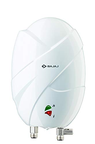 Bajaj Flora Instant 3 Litre Vertical Water Heater, 3KW, White wall mounting