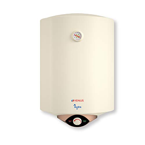 Venus Audra 15L (Ivory) Storage Water Heater | 5-Star BEE | Hard Water Friendly Geyser 15 ltr capacity | Porcelain Enamelled Tank | Free Flexible Hose | 8 Bar | Guarantee - 7 Years on Inner Tank | ISI