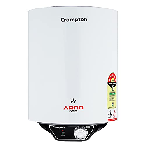 Crompton Arno Neo 15-L 5 Star Rated Storage Water Heater (Geyser) with Advanced 3 Level Safety (White) National Energy Conservation Award Winner 2023