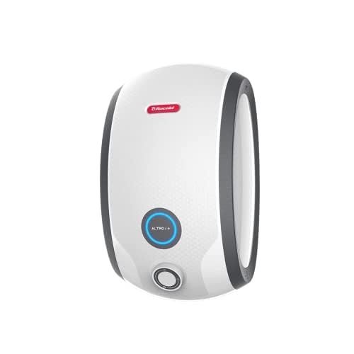 Racold Altroi+ DN 6L 3KW Vertical 5 Star Instant Water Heater (Geyser) White, with Free Standard Installation & Pipes | Smart LED Ring|Free Electric Plug| for Kitchen & Bathroom, Wall Mounting