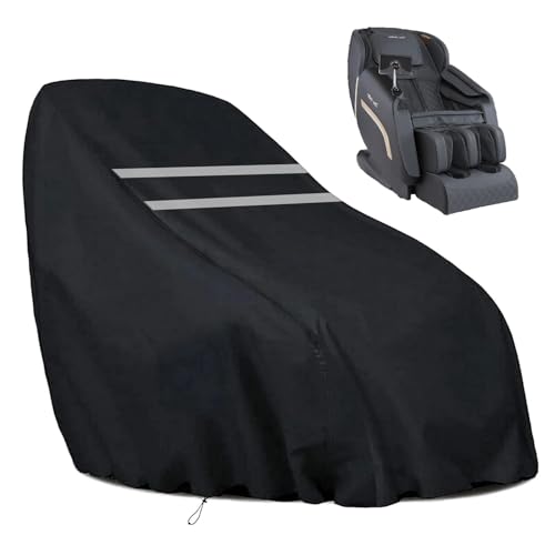 Encasify Massage Chair Cover - Full Body Protector for Zero Gravity Chair, Dustproof & Scratch-Proof for Pets, Cats & Dogs - Polyester Material - Black