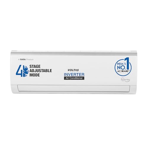 Voltas 1.5 Ton 5 Star Inverter Split AC (Copper, 4-in-1 Adjustable Mode, Anti-dust Filter, 2023 Model,185V Vectra Elite, White)