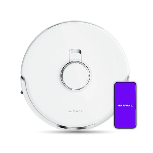 NARWAL Freo X Plus 2-in-1 Robotic Vacuum & Mopping, 7800Pa Suction, 7 Weeks Storage, Zero Tangle Brush, 5200mAh Battery, 3D Mapping, Google Home, Alexa, Siri & App Compatible