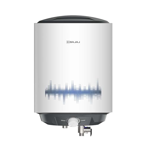 Bajaj Shield Series New Shakti 10L Storage Water Heater For Home|5-Star Rated Geyser|Multiple Safety System|Non-Stick Heating Element|20% More Hot Water*|For High Rise Buildings|4-Yr Warranty|White