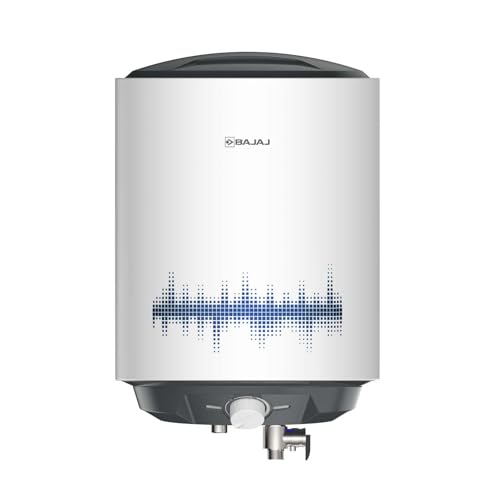 Bajaj Shield Series New Shakti 10L Vertical Storage Water Heater | 4 Star BEE Rated Heater For Water Heating | Titanium Armour | Swirl Flow Technology | Glasslined Tank | 4 Yr Warranty 【White】