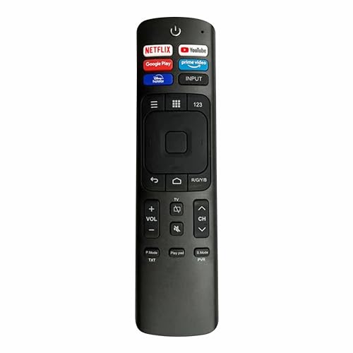 LRIPL Compatible VU Smart 4k Android Ultra HD TV Remote Control- Replacement Remote for Hisence Smart Tv Remote Original Erf3r69h with Netflix YouTube Google Play Key - Non Voice Feature Black
