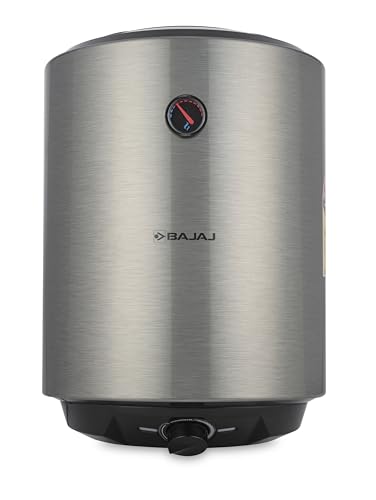 Bajaj Shield Series Reflecta 15 Litre Storage Water Heater For Home | 5-Star Rated Geyser For Bathroom | Withstand 4.5KV Surge Voltage | 10-Yr Tank 6-Yr Element 4-Yr Product Warranty 【Steel Finish】