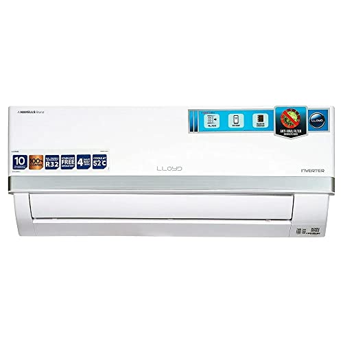 Lloyd 1.5 Ton 3 Star Inverter Split AC (5 in 1 Convertible, Copper, Anti-Viral + PM 2.5 Filter, 2023 Model, White, GLS18I3KWSBV)