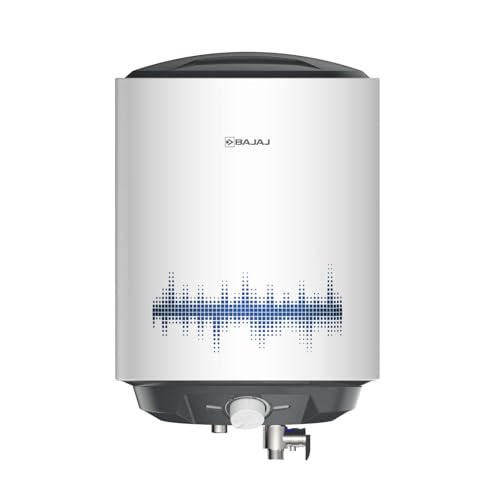 Bajaj Shield Series New Shakti 15L Storage Water Heater For Home | 5-Star Rated Geyser | Child Safety Mode | For High Rise Buildings | 10-Yr Tank 6-Yr Element 4-Yr Product Warranty | White & Grey