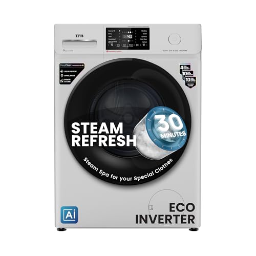 IFB 6.5 Kg 5 Star Powered by AI with 9 Swirl Wash, Fully Automatic Front Load Washing Machine (ELENA GXN 6510, Steam Refresh Program with Eco Inverter, Grey)