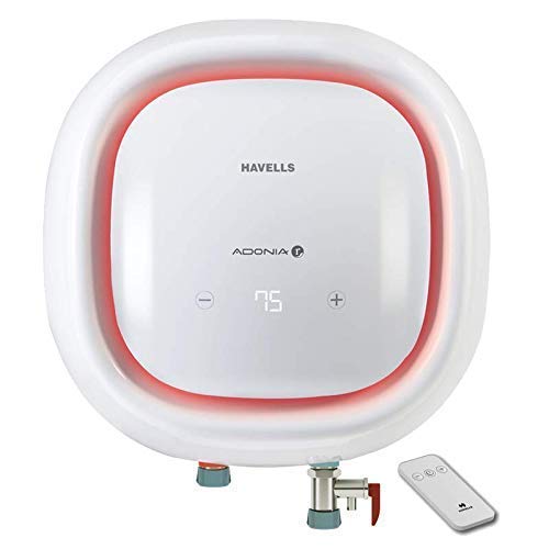 Havells Adonia R 10 Litre Vertical Storage Water Heater 5 Star with Remote Control (White)