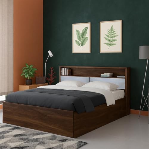 FURNY Phoenoy King Size Bed with Box & headboard Storage (Phoenix-King-Box)