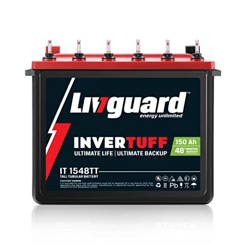 Livguard IT 1548TT |Tall Tubular Inverter Battery |150 Ah |48 Months Warranty | Reliable Backup for Home, Office and Shop