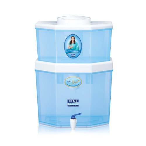 KENT 11018 Gold Star Gravity-based Water Purifier 22 L | Smart Design | High Storage Capacity | Activated Carbon Filter