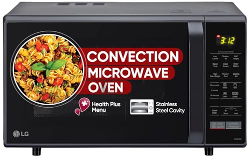 LG 28 L Convection Microwave Combination OvenOven (MC2846BV, Black, Auto Cook, Defrost, Indian Cuisine, Tandoor Se, Child Lock, Steam Cook & Stainless Steel Cavity)