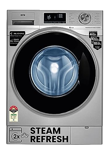 IFB 8 Kg 5 Star AI Powered Fully Automatic Front Load Washing Machine Steam Refresh (SENATOR WSS 8014, Silver, In-built Heater, 4 years Comprehensive Warranty)