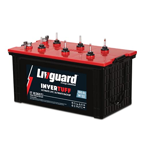 Livguard IT 1636STJ |Short Tubular Jumbo Inverter Battery |160 Ah |36 Months Warranty | Reliable Backup for Home, Office and Shop