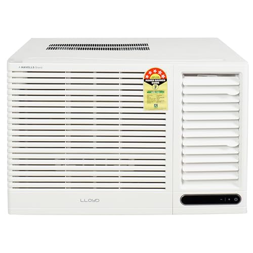 Lloyd 1.5 Ton 5 Star Fixed Speed Window AC (Copper, White with Silver Deco Strip, GLW18C5XWSEA)