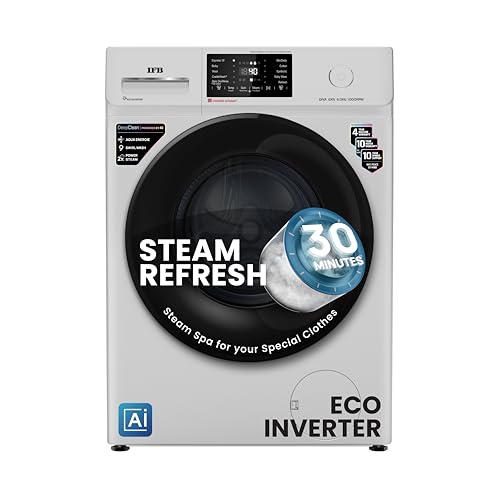 IFB 6 Kg 5 Star Powered by AI with 9 Swirl Wash, Fully Automatic Front Load Washing Machine (DIVA GXN 6010, Steam Refresh Program with Eco Inverter, Grey)