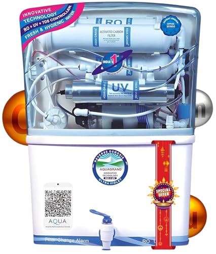 Aqua Plus RO Domestic Water Purifier (RO+ LED UV+ ORC COPPER+ HIGH TDS MEMBRANE+ TDS CONTROL) Automatic, Best For Home/Office Purpose | 15LPH | 12 Liter Storage | Made In India | ISI Mark