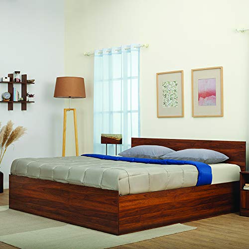 Wakefit Bed | King (78 X 72) Engineered Wood Bed with Storage, 1 Year Warranty | - Taurus - Columbian Walnut