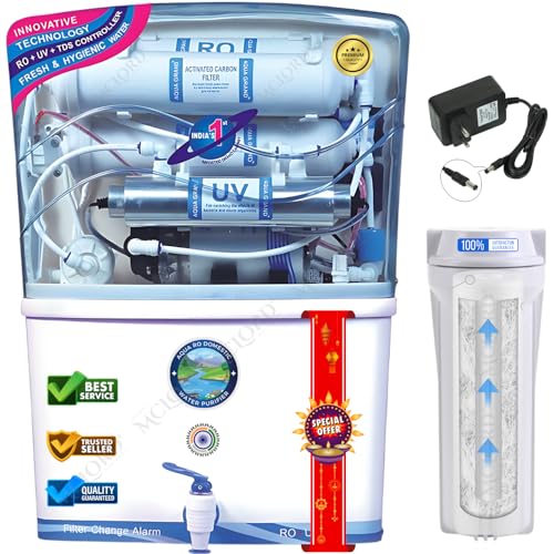 All India Group®  Aqua RO Domestic Water Purifier All In One (RO+ LED UV+ ORC COPPER ALK+ CARBON+ HIGH TDS MEMBRANE+ TDS CONTROLLER) Fully Automatic | Easily Works Upto 4000ppm | 12 Stages | 20 LPH